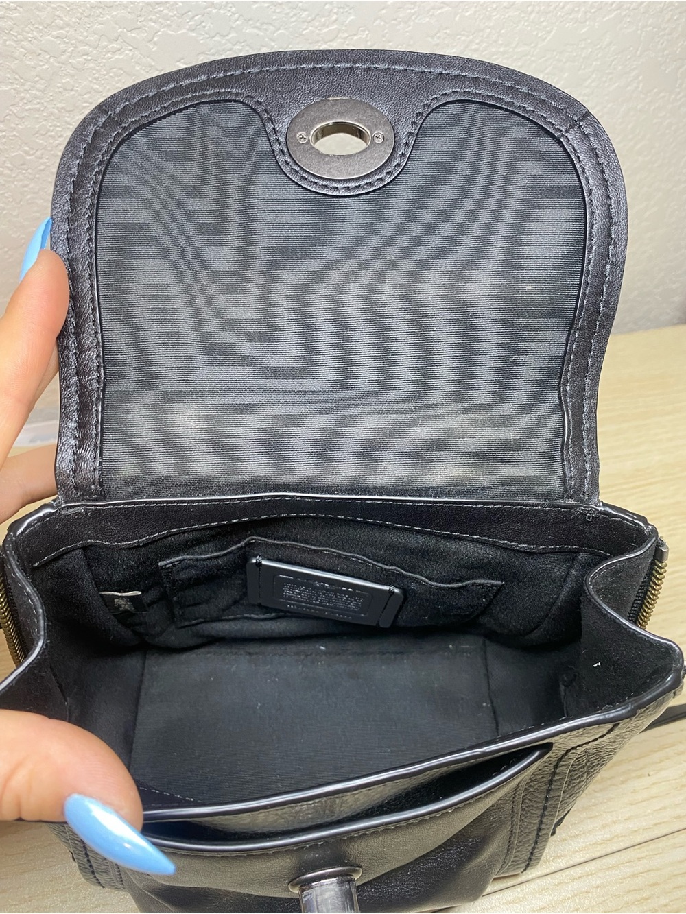 Coach Black Mini Faye Backpack - Picture 10 of 13